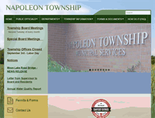 Tablet Screenshot of napoleontownship.us